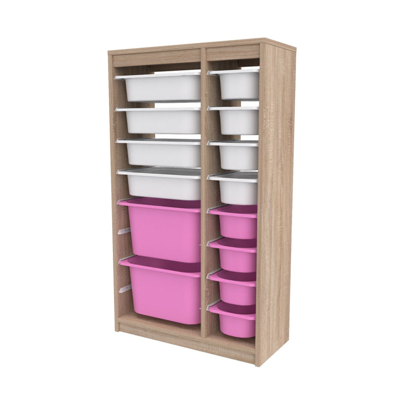 Armoire polyvalente moderne | 100% panneau de particules enduit de mélamine, épaisseur: 0,7 pouce | Comprend de nombreuses tablettes, des pieds en plastique et une conception murale | Parfait pour le bureau à domicile, le salon ou les solutions de rang