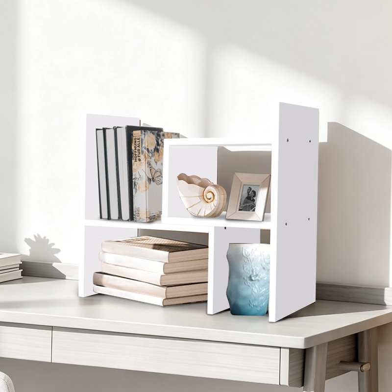 Organisateur de bureau en bois, Blanc