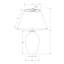 Lighting, 24 po, lampe de table, céramique noire, abat-jour ivoire / crème, moderne