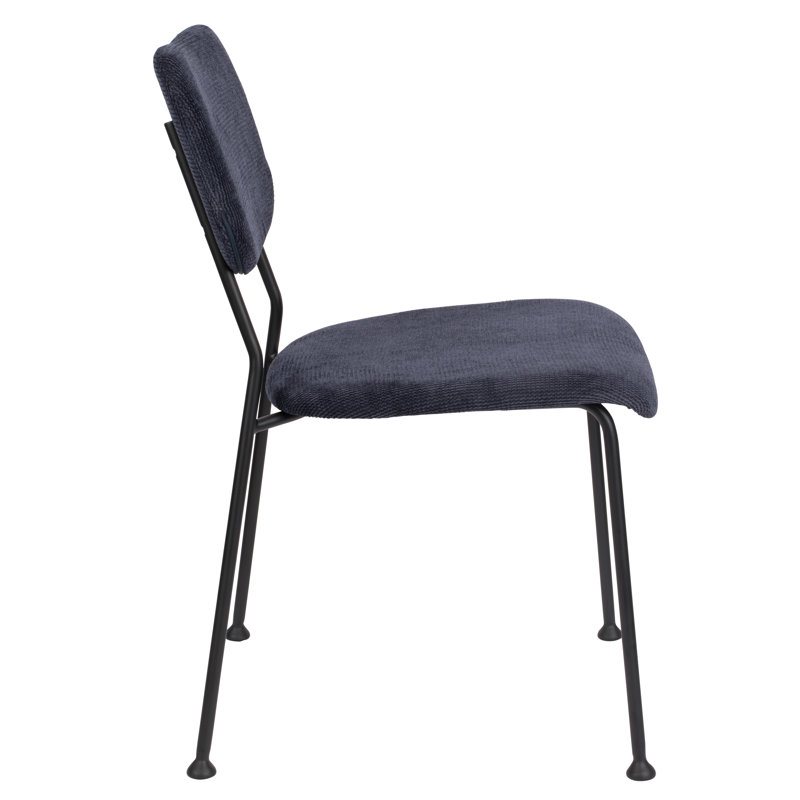 Benson Upholstered Dining Chair, Gray Blue