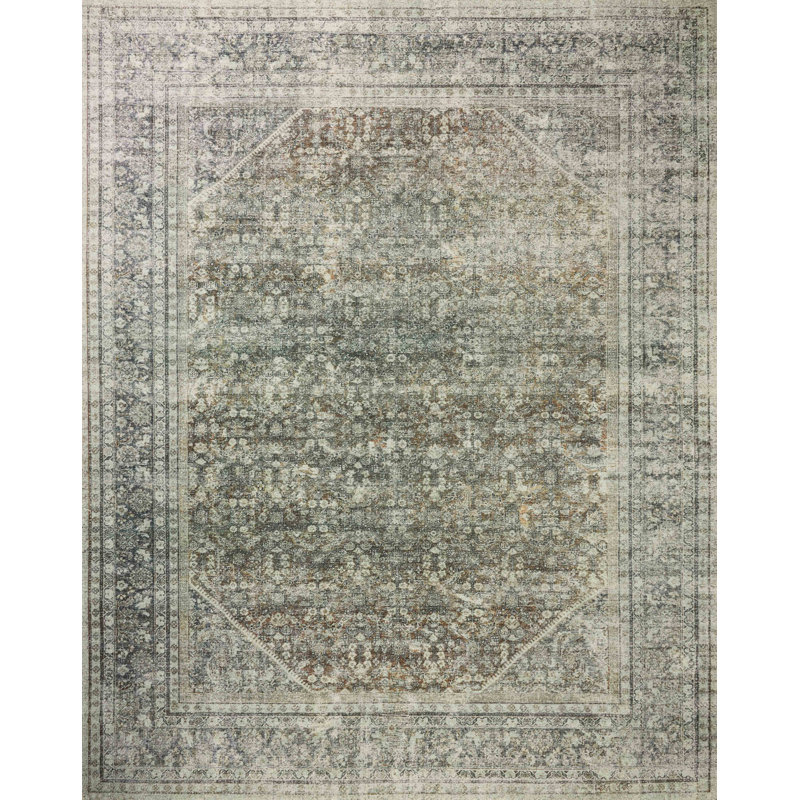 Tapis tabac / rouille Magnolia Home par Joanna Gaines x Loloi Wimberly, Rectangle 7 pi 9 po x 9 pi 9 po