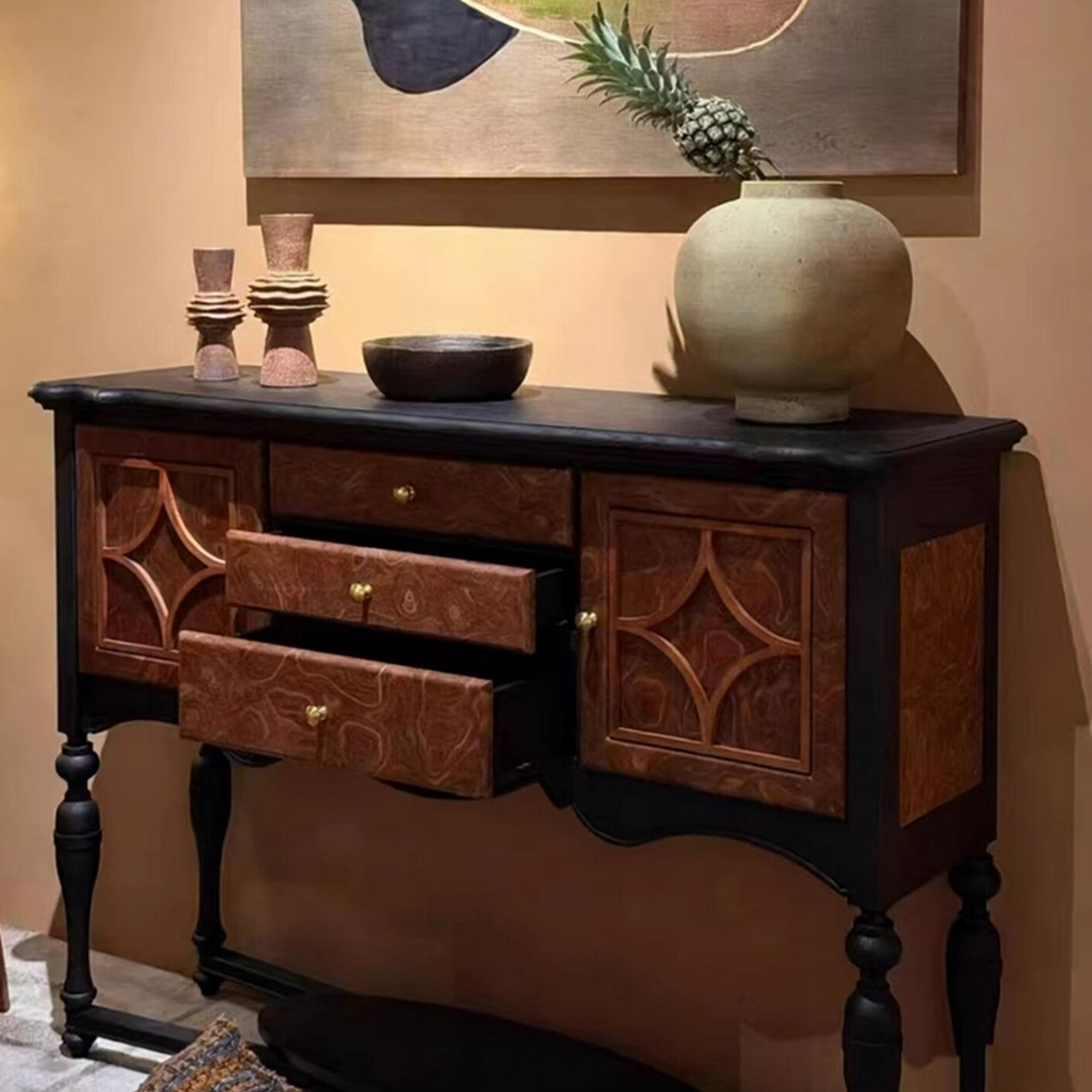 Ebern Designs French-style vintage entrance hall cabinet | Wayfair