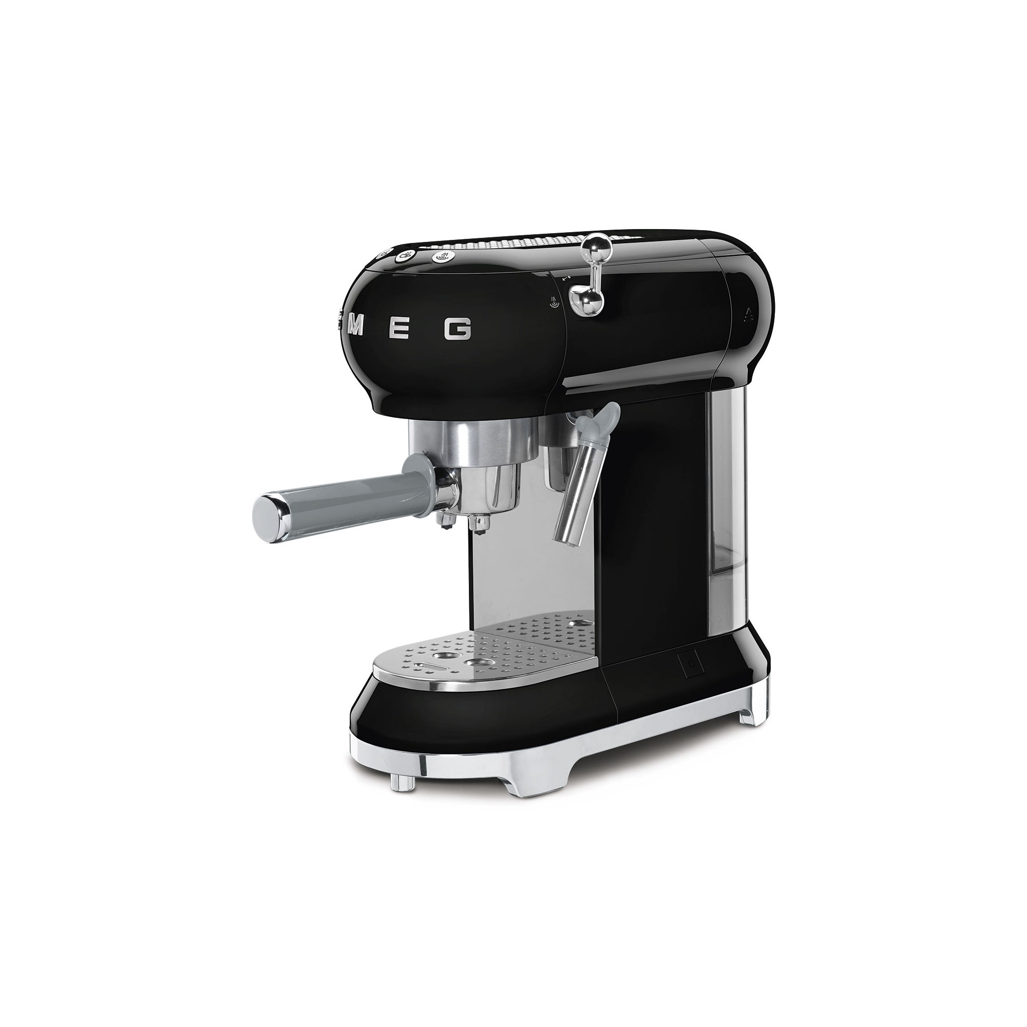 SMEG 50's Retro Style Aesthetic Espresso Coffee Machine, Black