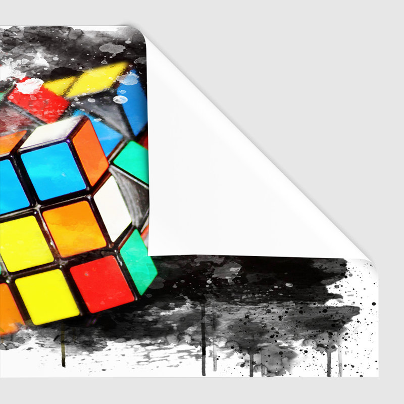 Rubik Cube - Frameless Print, 42cm H x 59.4cm W