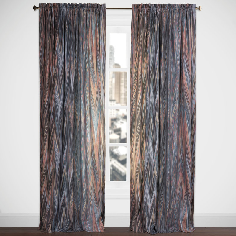 Semi Sheer Curtain Single Panel, 50" W x 84" L