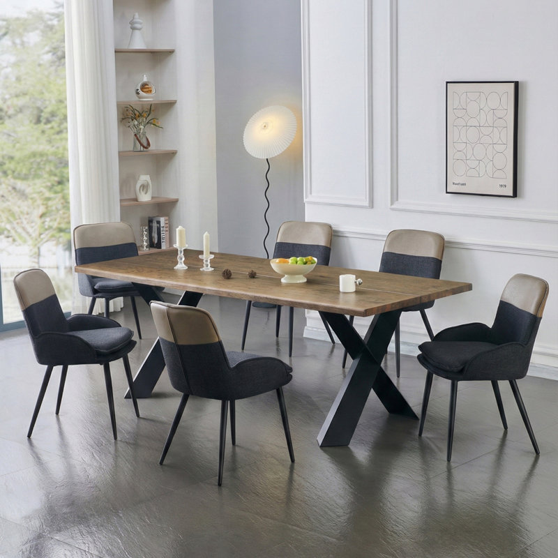 Metal Base Dining Table
