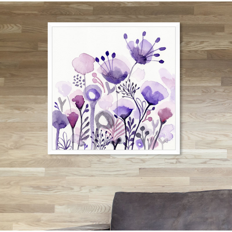 «Purple Floral Forest», reproduction, H 20 po x l 22 po, Cadre photo