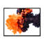 Orange et noir dansant des nuages d'encre - Photographie sur toile-67232645-67232660