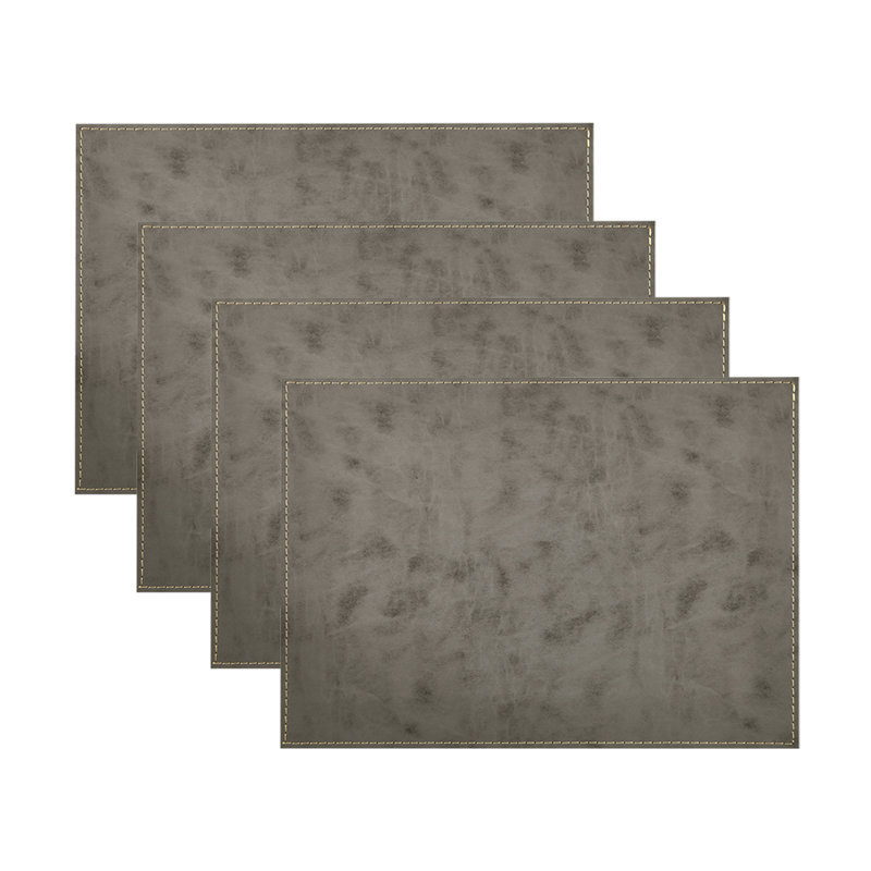 Ensemble de 4 napperons Crimins Rect Amapola, Brun clair
