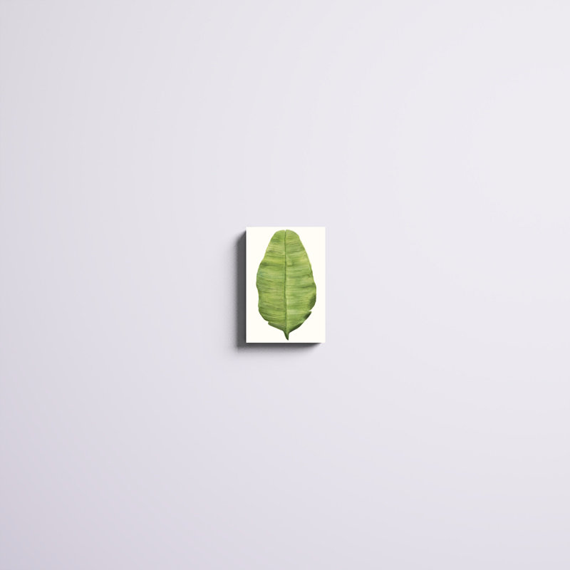 «Tropical Breeze Leaves IV», peinture sur toile, H 12 po x l 8 po