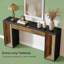 Console à deux tons, table de canapé, table d'entrée moderne