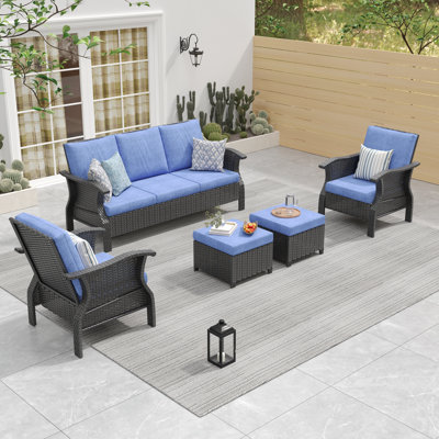 5 - Person Patio Conversation Set with Cushions