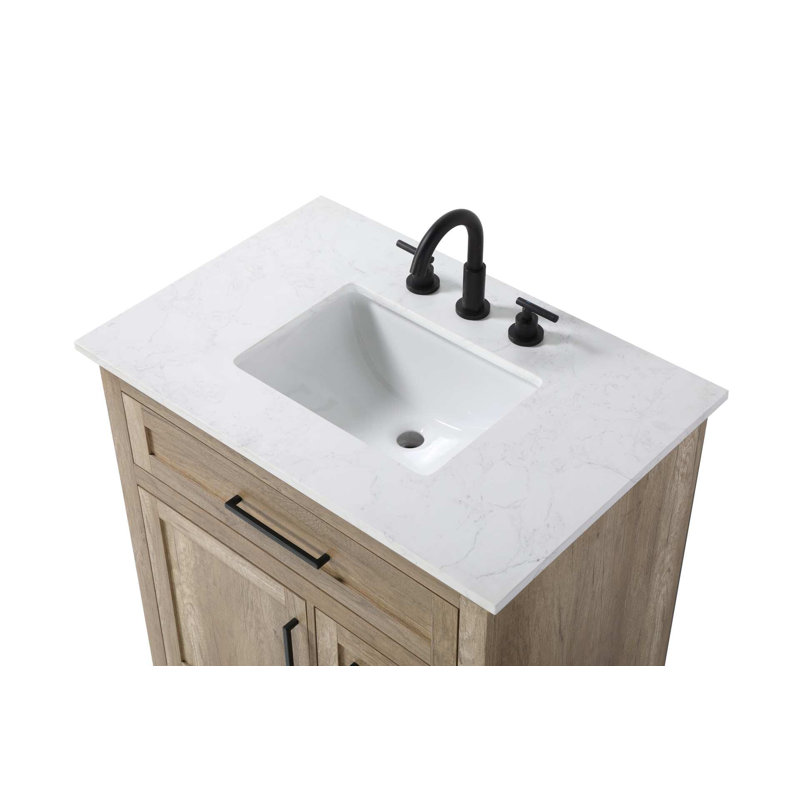 Meuble-lavabo simple 32 po en chêne naturel, 32", Chêne naturel