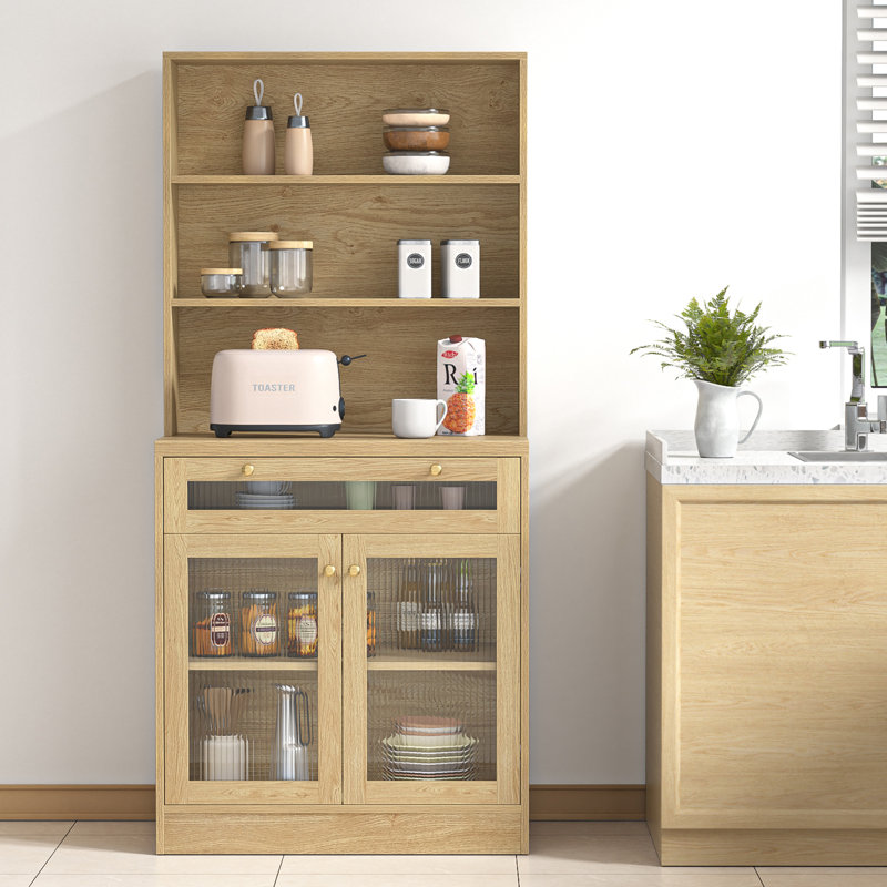 61.5'' Kitchen Pantry with Drawer and Storage Cabinet