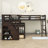 Idasia Kids Twin Over Full & Twin 3 Drawers Wooden L-Shaped Bunk Beds with Shelves-1955727947