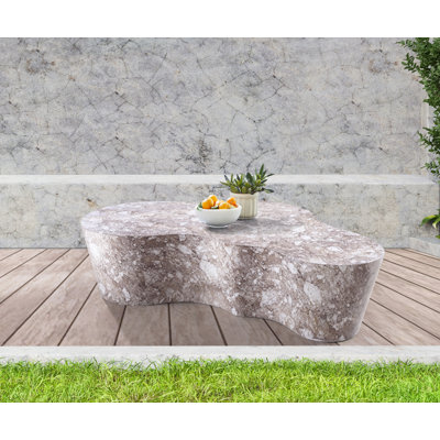 Table basse intérieure / extérieure en béton fini Monza