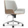 Elle Decor Ophelia Modern Low-Back Office Chair, Bentwood Frame, Chrome Finish Swivel Metal Base