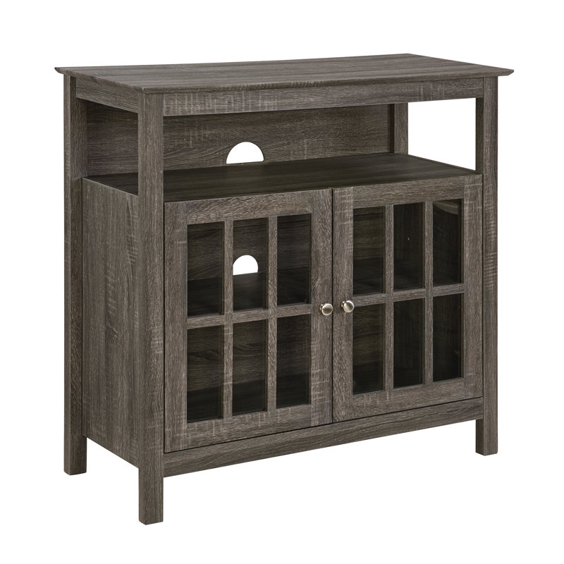 Bamard 40" TV Stand with Storage Cabinets, Weathered Gray