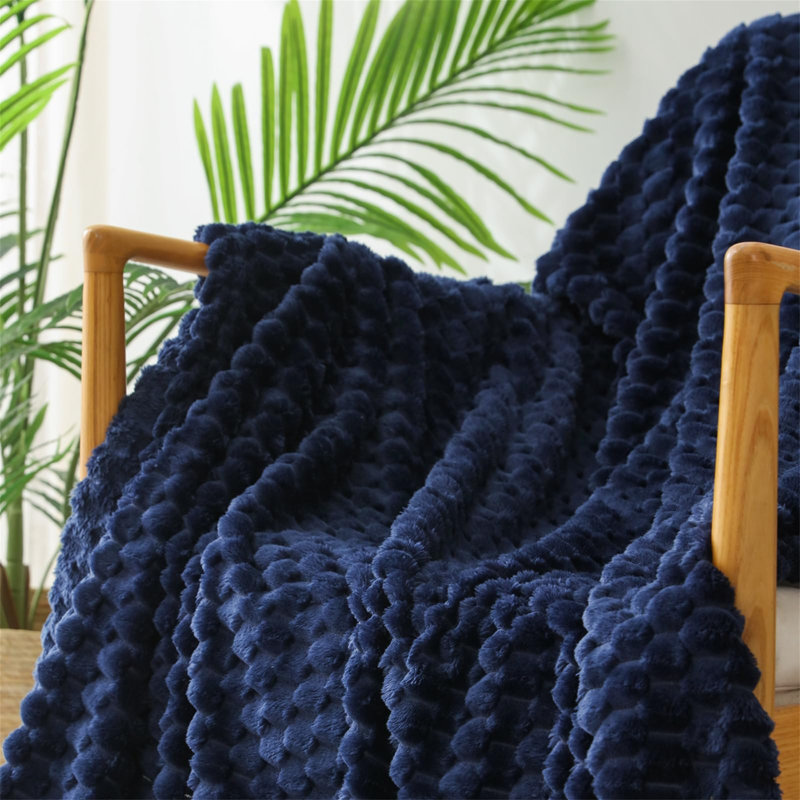 Radom Throw Blanket, Navy Blue