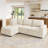 Brunella Upholstered Corduroy Sectional Sofa Bed Beige-326068160-326068166