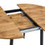 Table And Chair Set.modern Extendable Mdf Dining Table.paired With 6 Chairs With Soft Suede Cushions And Black Metal Legs.