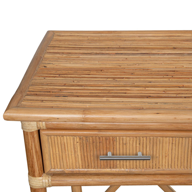 54'' Wide 3 Drawer Rattan Wood Sideboard, Natural