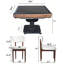 Table de mahjong automatique ultra-mince avec 4 chaises d'appoint rembourrées Ellis, mobile et pliable-133587726