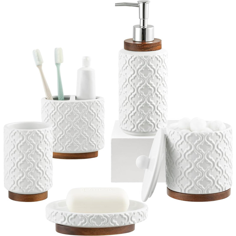 Daphen Ceramic / Porcelain Bathroom Accessory Set