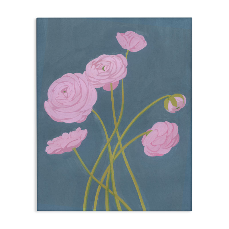 Toile botanique «Dusty Posies», conception par Grace Popp, H 20 po x l 16 po