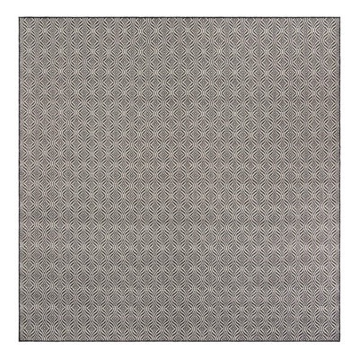 Alishba Geometric Charcoal/Ivory Area Rug