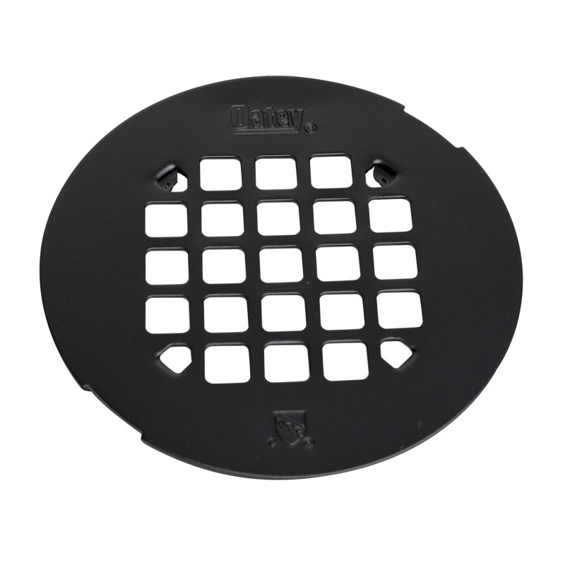 Crépine de douche ronde Universal 4-1 / 4 po Snap-Tite, Noir mat