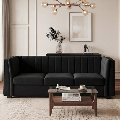 Andenne Andenne 89'' Velvet Living Room Sofa