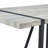 Modern Simple Dining Table, Gray Material, 1.5" Thick Top, Black Metal Legs, For 4-6 Guests Finish, Diners, Various Scenarios-300550960-300550967