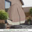 Housse pour chaise à œufs suspendue Shield - Patio extérieur imperméable à double siège 600D avec protecteur de support, brun clair et kaki