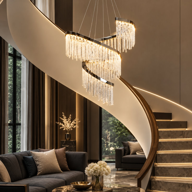 Daine Large LED Tiered Chandelier