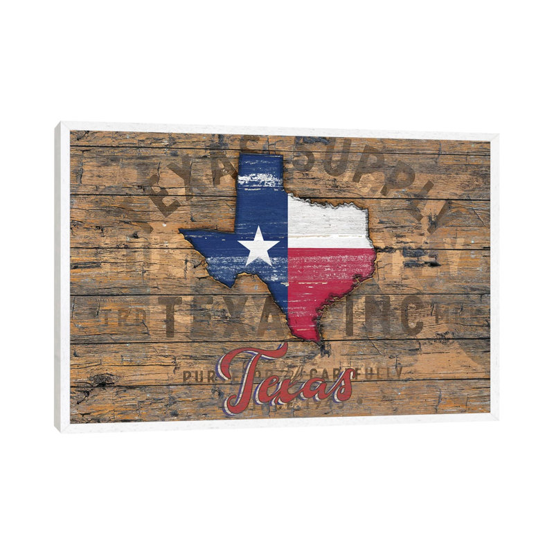 Rustic Morning In Texas State by Diego Tirigall - Print on Canvas, 101.6cm H x 152.4cm W x 3.81cm D, White Framed