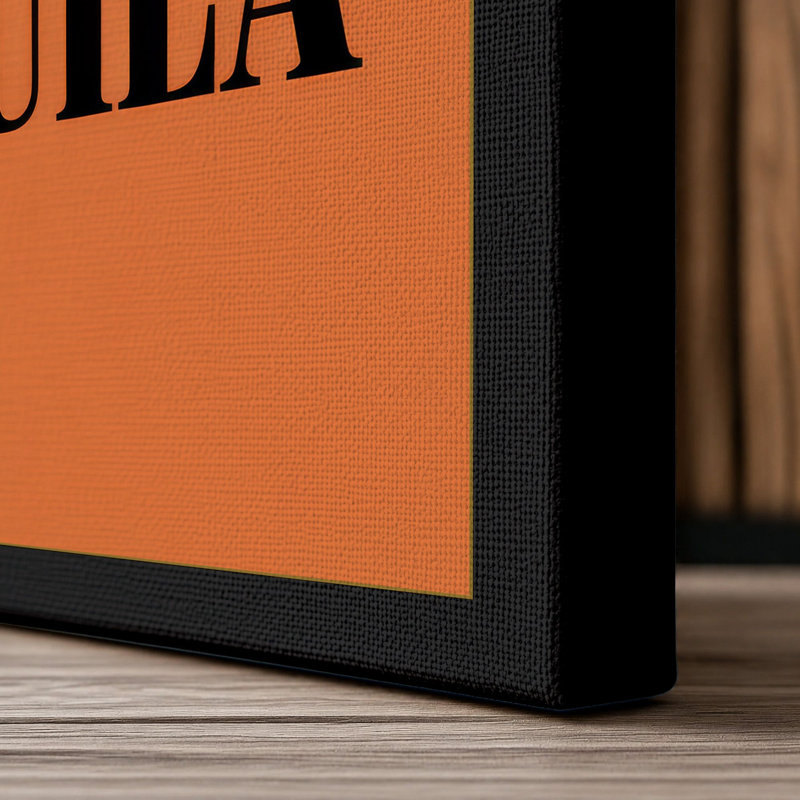 Tequila Retro - Wrapped Canvas, 18x12 - 45.7 x 30.5 cm, Black Border