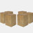 Wood-Look Square-Column MGO End Table, H18",Wood-Like Distressed Finish, Mix with Different Heights, Indoor Outdoor Use,Natural Color-611307652