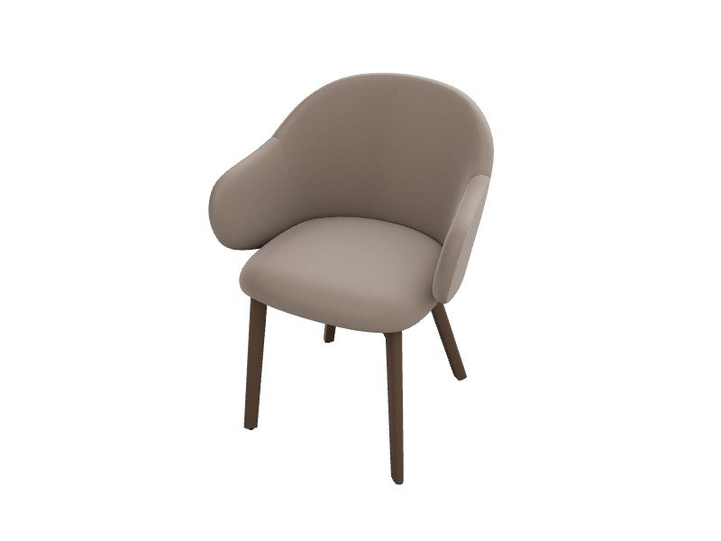 Chaises Holly Fab, Boucle taupe, Fumée