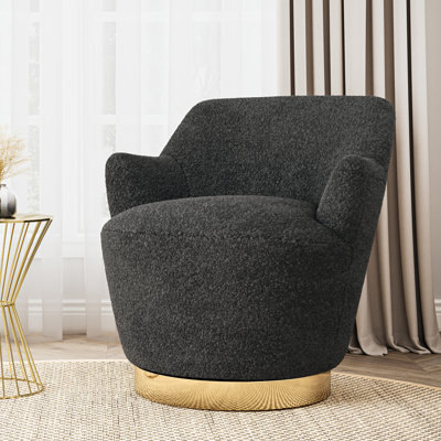 Fauteuil pivotant rembourré Corabeth