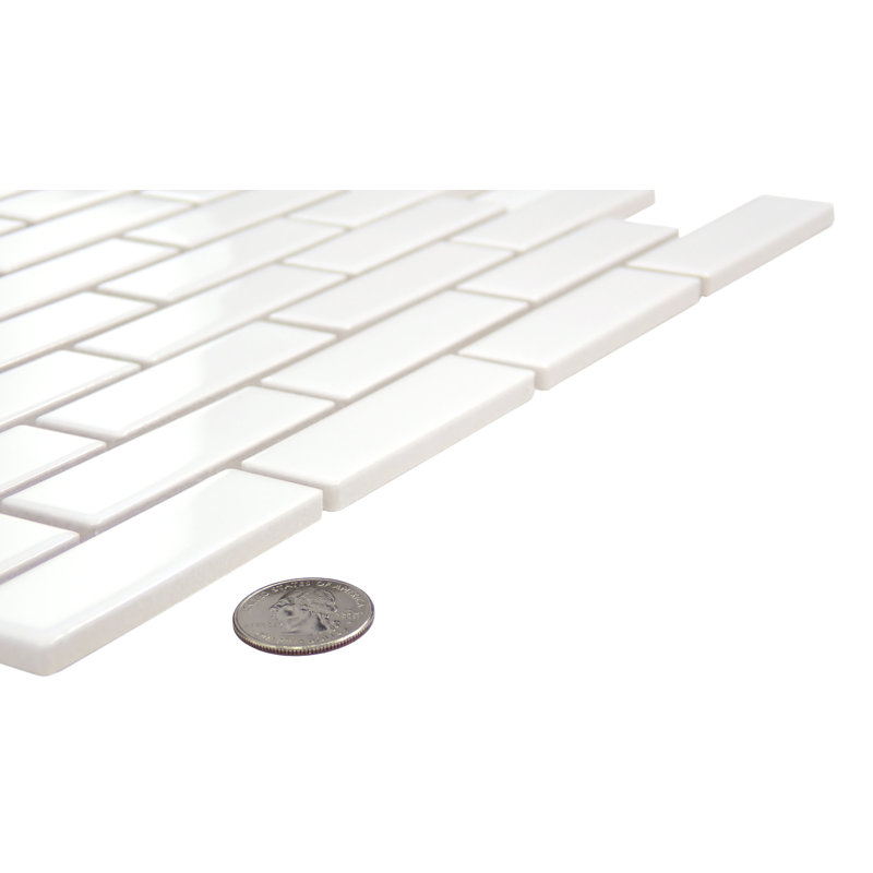 Savvy™ 11 In. X 12 In. Glossy Porcelain Floor And Wall Tile (13.86 Sq. Ft./Case), White