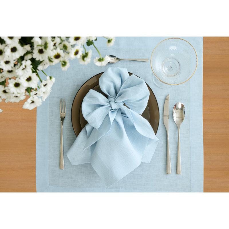 Audrey -Dinner Napkins, Sky Blue
