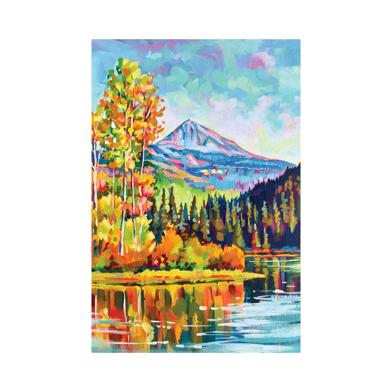 Telluride, Colorado In The Fall - reproduction d'art murale encadrée, Toile tendue, Ne s’applique pas, H 18 po x l 12 po