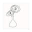 Line and Brush Floral Bouquet 1, art sur toile-655012356