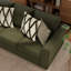 Ensemble de canapé de salon et causeuse Roundhill Furniture Marvella avec revêtement en chenille Mosswood et coussins décoratifs texturés