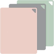 Cut N' Funnel Veggie Splash/Red 2 Pack Flexible Plastic Cutting Board Mat  15 by 11.5 