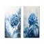 Hortensias dans un jardin brumeux I - Collection de 2 panneaux de toiles florales-935576011-935576010