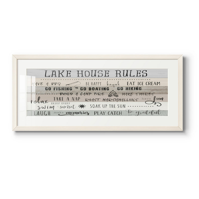 " Lake House Rules ", White