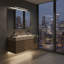 Meuble-lavabo mural 36 po avec comptoir en pierre frittée et lavabo en céramique, armoire de rangement avec 1 tiroir et porte à fermeture en douceur-522743875-522743874-522743872