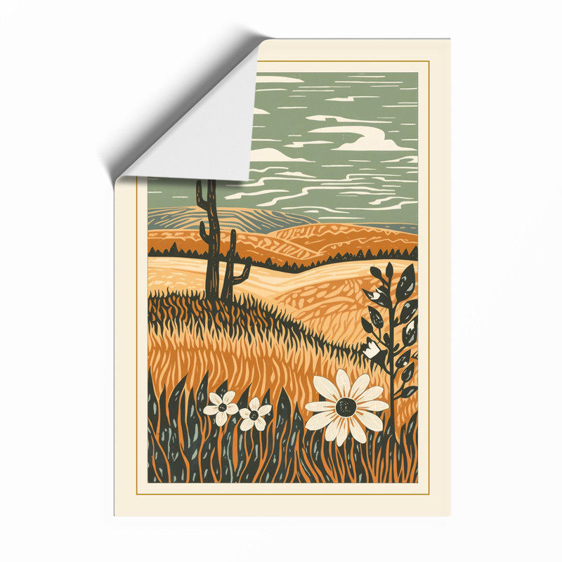 Desert Stillness Rustic - Framed Print, A2 - 59.4 x 42.0 cm, Unframed